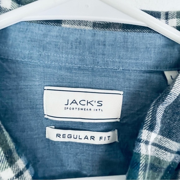 Jack’s size L plaid long sleeve button down shirt - Picture 3 of 6